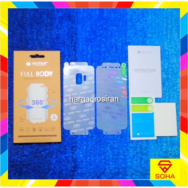 Anti Gores Samsung S9 Plus / S9+ - Full Set 2 in 1 / Full Body Curved / Depan dan Belakang 0.2 mm