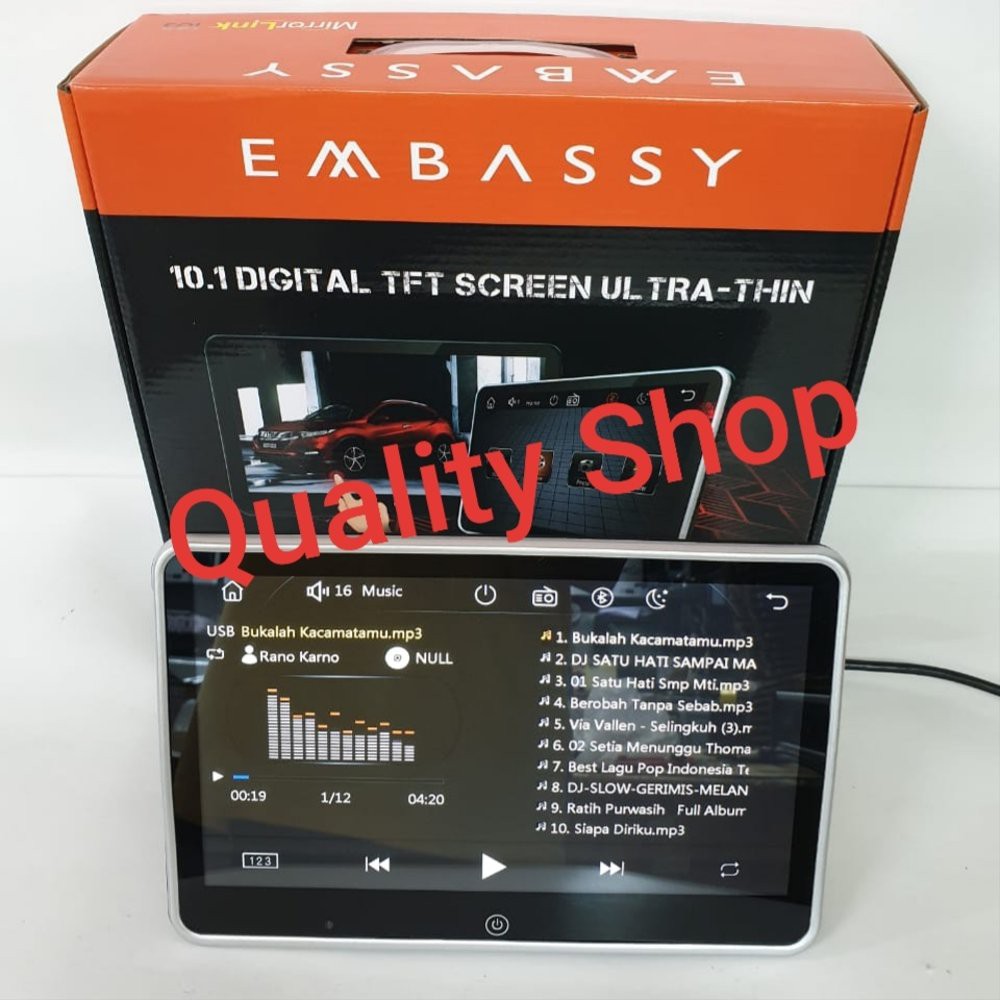 Murah  Tv Headrest Mobil ukuran 10.1 inch layar sentuh usb sd mp5