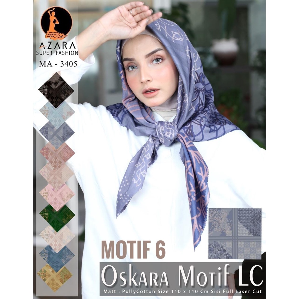 Oskara Motif Ori Azara Hijab Jilbab SEgiempat Motif Murah - PART 1