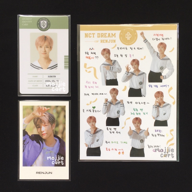 renjun pola from home, id card & sticker b2s 2021