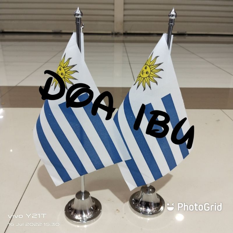 

best seller tiang stenlis meja+bendera URUGUAY ready stock
