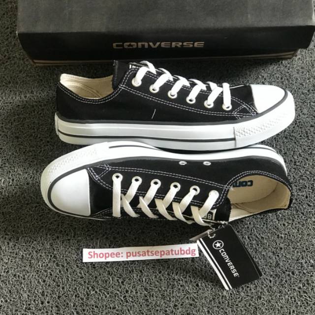 100% PREMIUM SEPATU CONVERSE ALL STAR CLASIC BLACK WHITE MADE IN VIETNAM