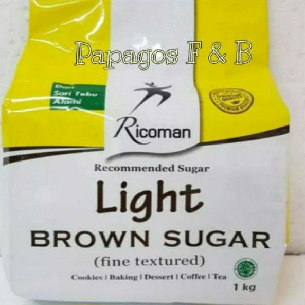 

Ricoman Light Brown Sugar repck 250 gr / gram