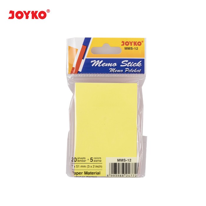 

STICKY NOTE / MEMO STICK / KERTAS MEMO 7.7X5.1 CM MMS-12 JOYKO