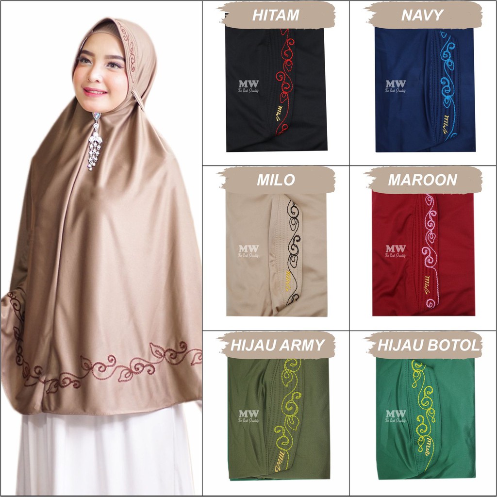 Bergo Maryam Jumbo Instan Jersey Jumbo ena  /Jilbab Bergo Corneli Instan Tali Belakang(bergo corneli)-4
