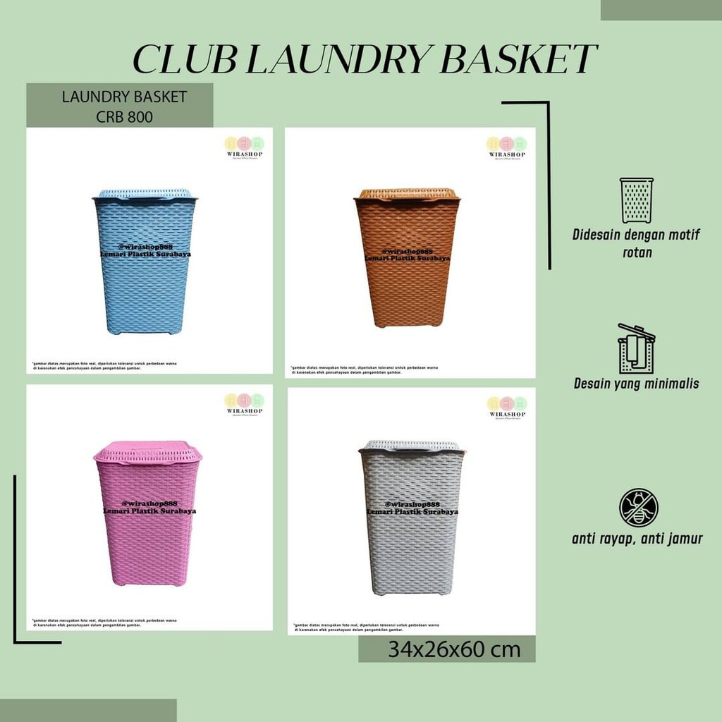 Club laundry Basket CRB800 KHUSUS GOJEK