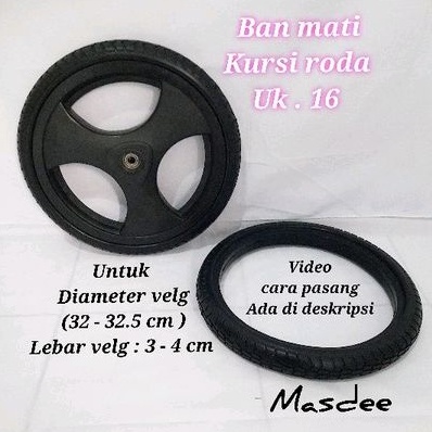 Ban mati kursi roda ukuran 16
