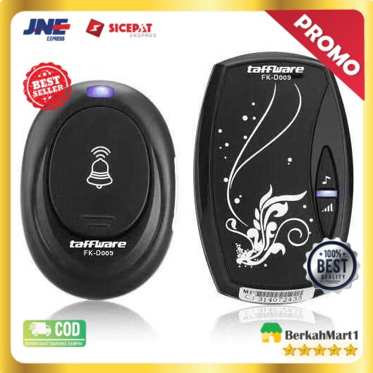 Pintu Bel rumah Alarm Pintu Wireless Waterproof EU Plug Plus Indikator