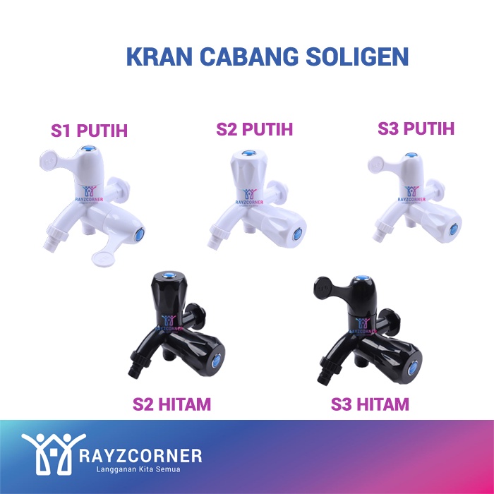 Kran Cabang Soligen / Kran  PVC  New Soligen / Keran Double Plastik