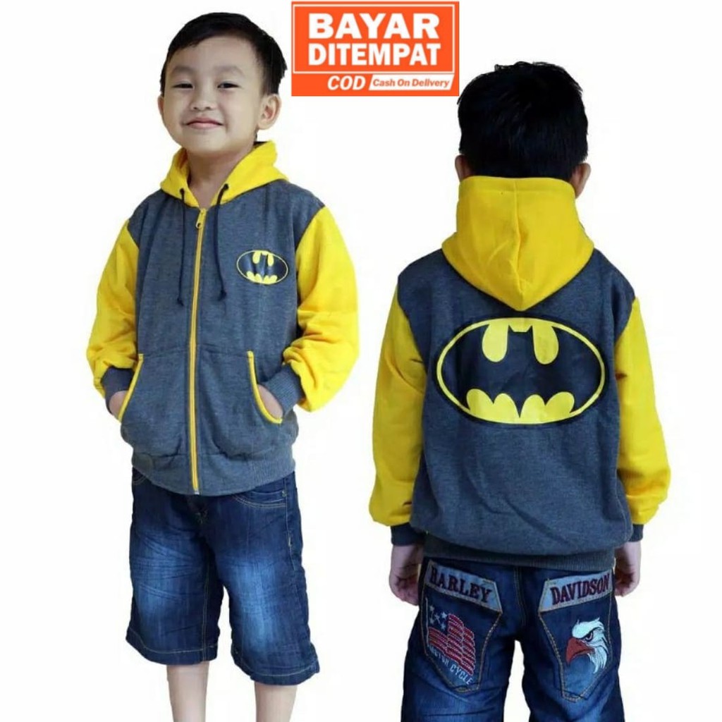 Jaket Anak Super H3R0 usia 2-10thn-bahan fleece tebal-Arshila_fashion