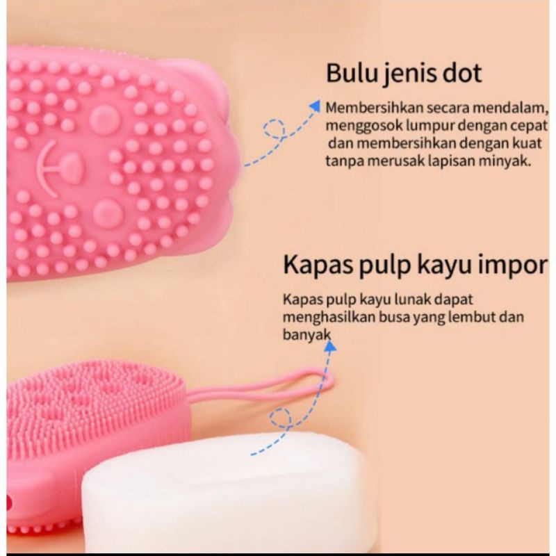 Sikat Spon Mandi Bubble Silikon / Silikon Bubble Bath Brush