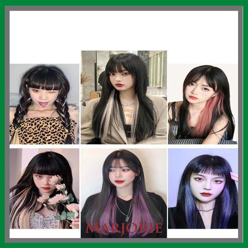 Wig Rambut Palsu Wanita Pemanjang Rambut Palsu Warna Jepit Aneka Desain-MJD