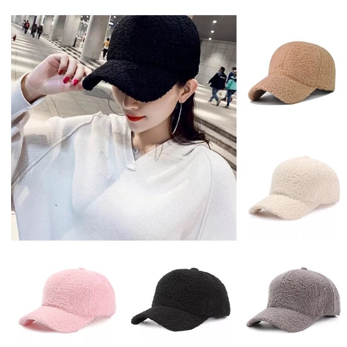 Topi Baseball Cap Import Topi Model Bulu WOL Pria Wanita TP018