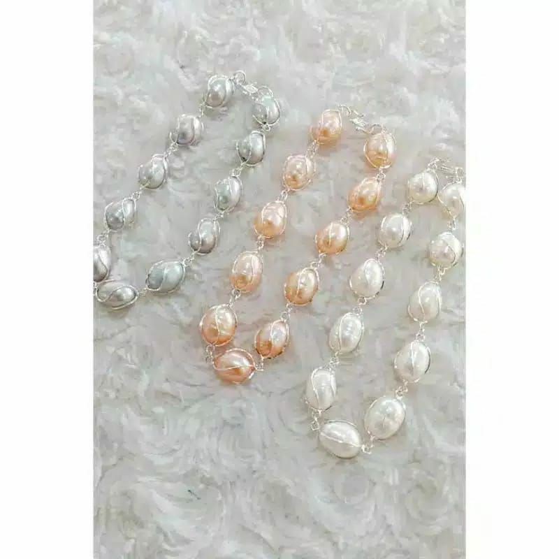 gelang perak mutiara asli lombok