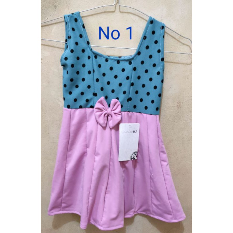 Dress Adem Tangan Pendek Untuk anak 3-4 thn