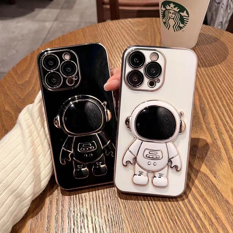 Casing iPhone 11 12 13 pro max 7 plus 8 plus x xs max xr 11 pro max 12 pro max 13 pro max Motif Astronot 3D