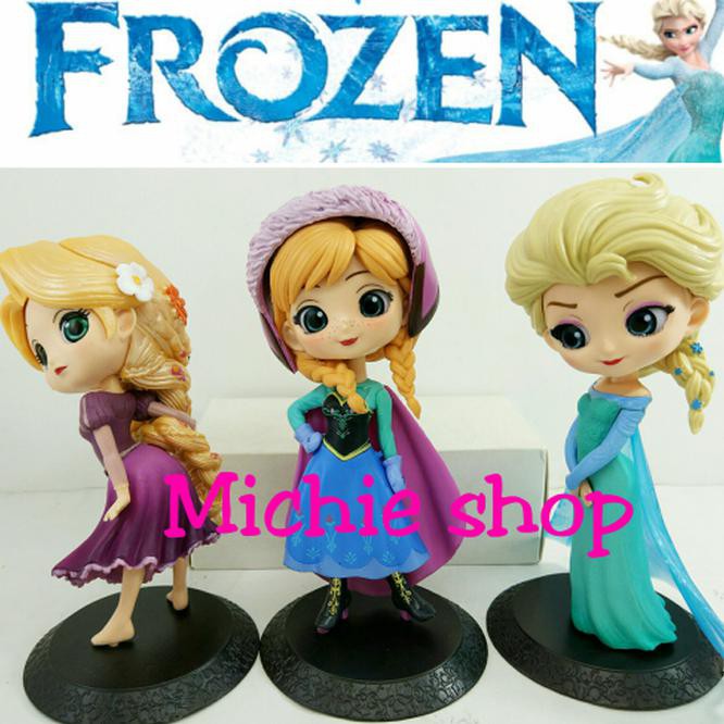 Figure Frozen Elsa Anna Rapunzel Chibi Besar "Harga Promo"