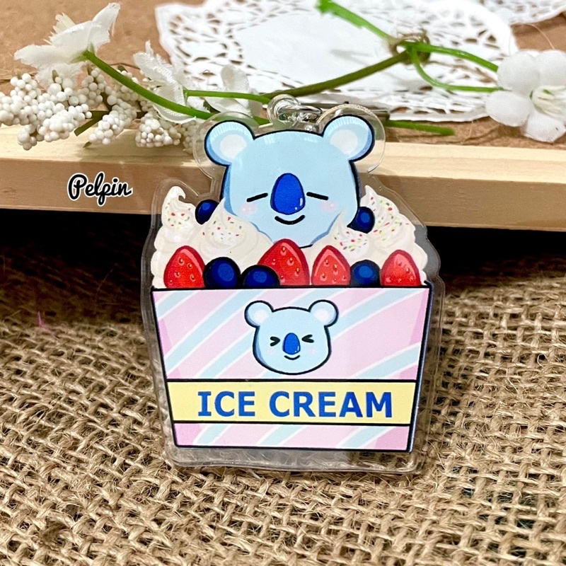 gantungan kunci akrilik bt21 snack bts kpop keychain besar chimmy van tata cooky shooky rj van koya