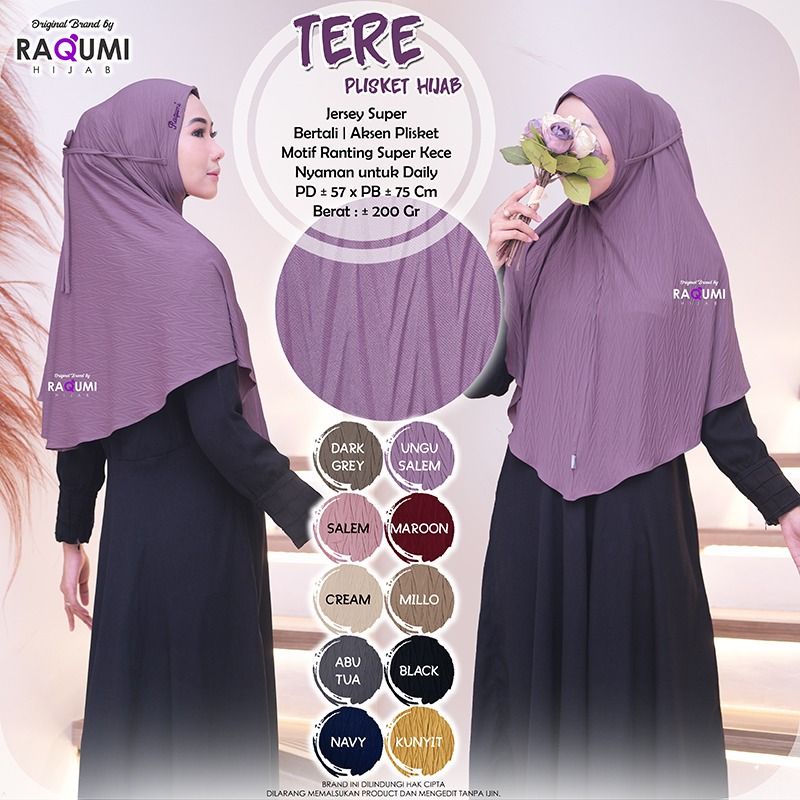 TERE PLISKET HIJAB BY RAQUMI HIJAB