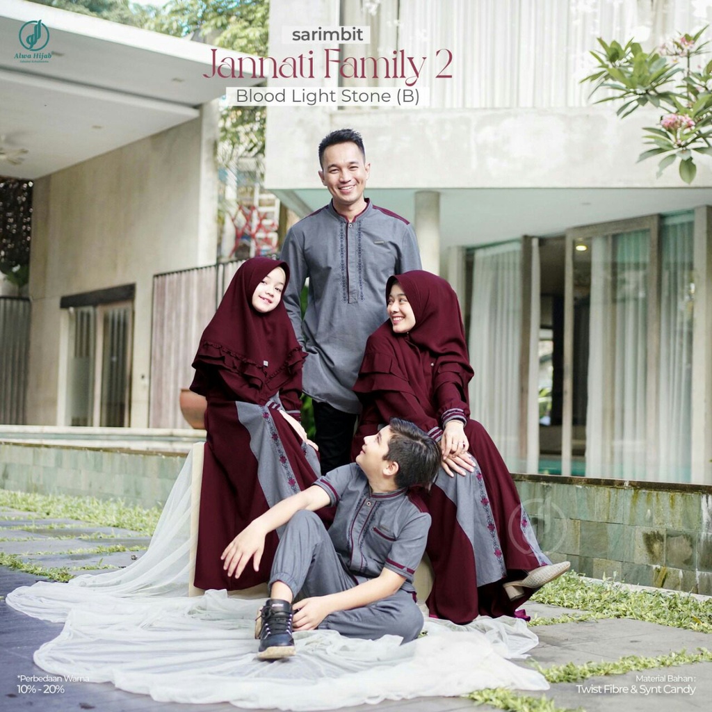 gamis syar'i SARIMBIT JANATI FAMILY by alwa hijab