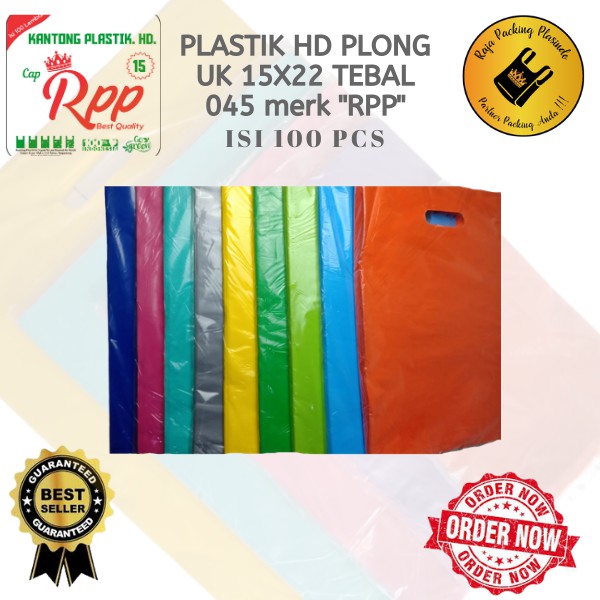 Plastik Olshop Uk 15X22 isi 100 lembar HD Plong / plastik packing / plastik kosmetik / plastik