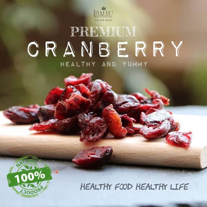 

(BISA COD) DRIED CRANBERRY PREMIUM (KRANBERRY KERING) 200gr