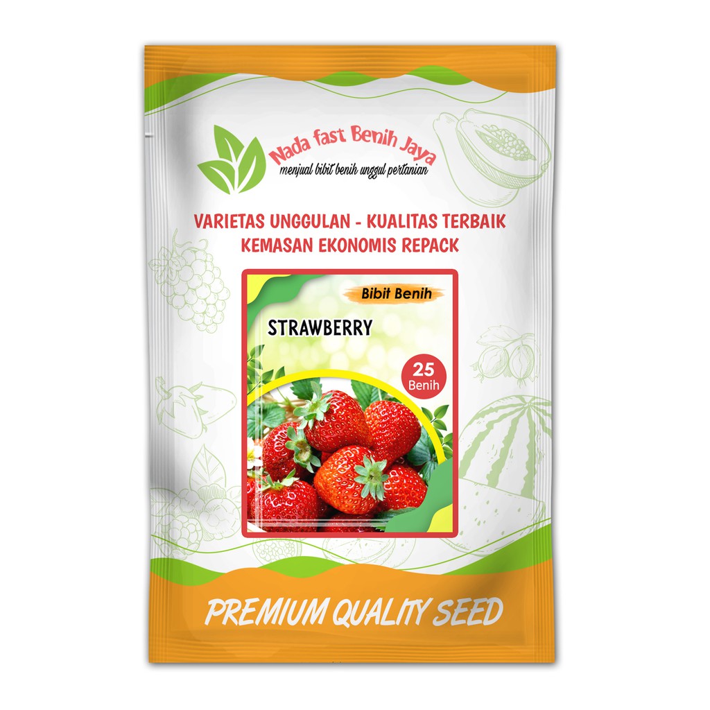 Benih buah strawberry jumbo kualitas unggulan - bibit buah strawberry manis 4 musim