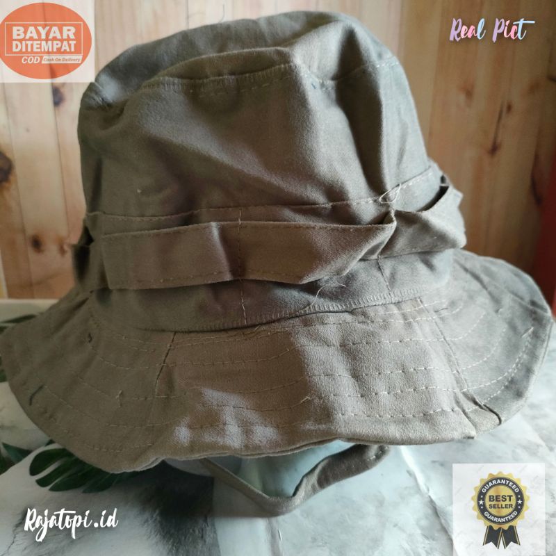 (COD) Topi Rimba - Topi Gunung - Topi Bucket/Topi Gunung Pria Wanita Outdoor-Coklat