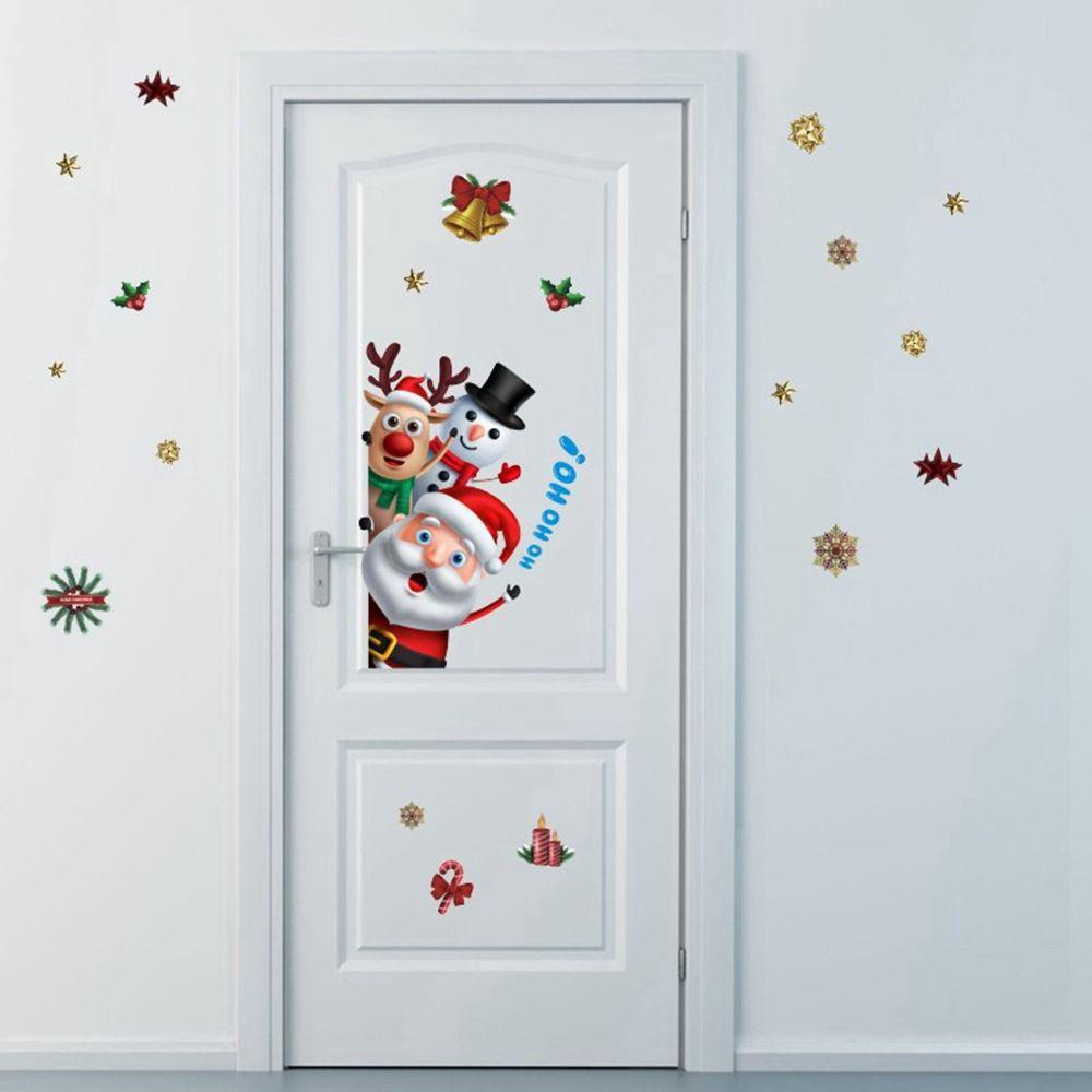 [Elegan] Stiker Dinding DIY Snowflake New Year Self-adhesive Wall Decals Hiasan Natal Dekorasi Natal