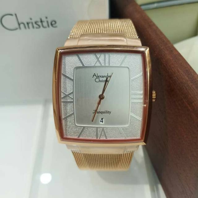 Jam tangan pria Alexandre Christie 8329md rosegold