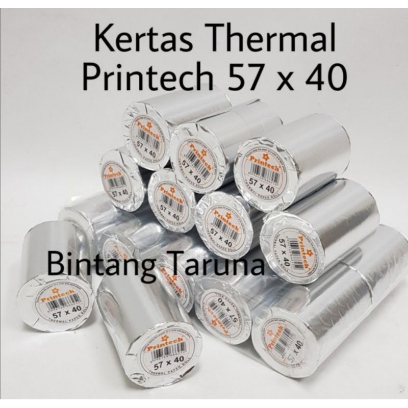 Kertas Kasir Thermal 57 x 40 Printech Kertas Thermal Printech 57x40