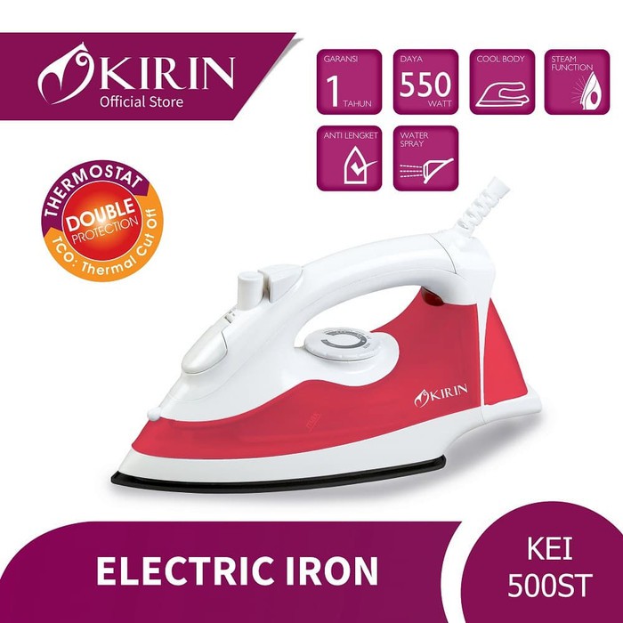 KIRIN ELECTRIC IRON KEI-500ST SETRIKA ELEKTRIK MODERN