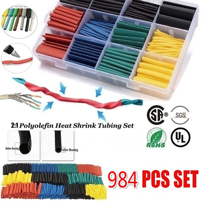 / 984pcs Tabung Heat Shrink Insulasi 164 / 328 / 656 / 984Pcs