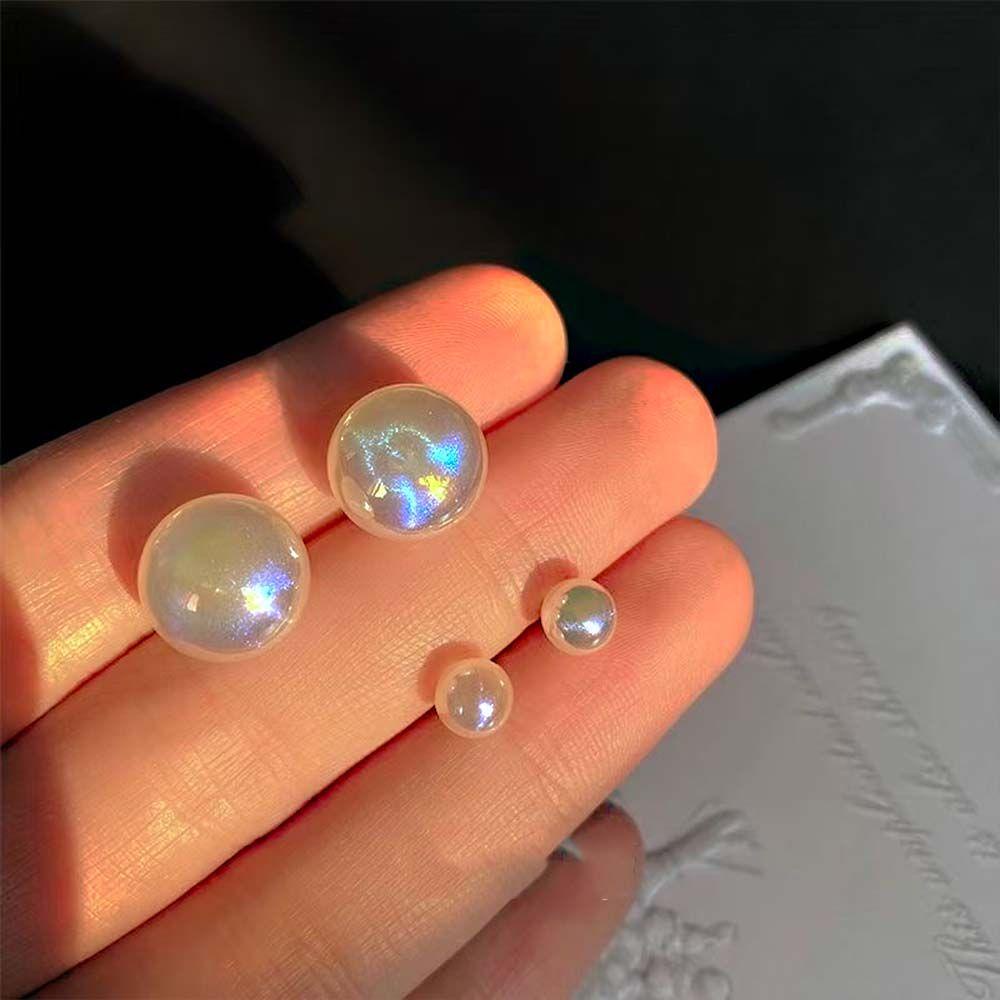 Mxbeauty Anting Wanita Hadiah Trendi Perhiasan Telinga Mutiara Imitasi Temperamen Warna Mermaid Gaya Korea Stud Earrings