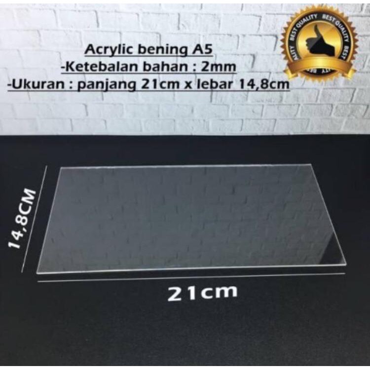 

Akrilik Lembaran 2mm Bening Ukuran A5