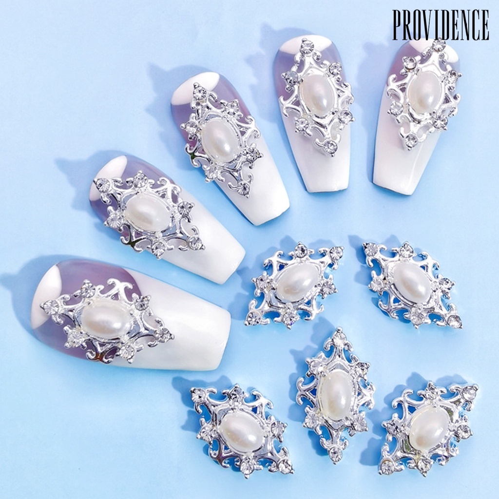 Providence 10pcs / Kantong Berlian Imitasi 3d Aneka Bentuk Bahan Alloy Untuk Dekorasi Nail Art / Manicure Diy