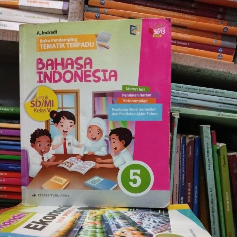 buku pendamping tematik terpadu bahasa Indonesia kelas V/5 sd Erlangga revisi