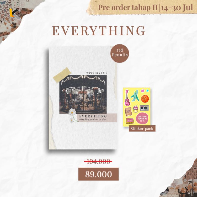 PRE ORDER Novel Everything (tahap 2) Karya Wiwi Suyanti