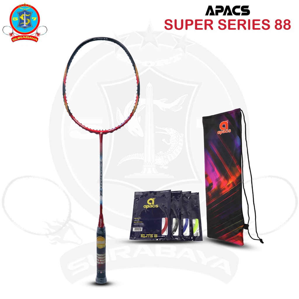 Raket Badminton Original Apacs Super Series 88 Bonus Senar dan Tas Badminton