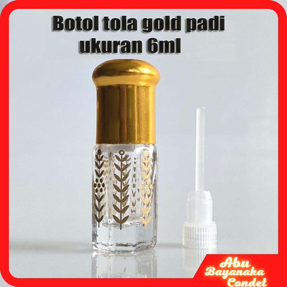 Jual Botol Tola 6ml Kosong Motif Padi | Surrati | Botol Parfum Isi Ulang