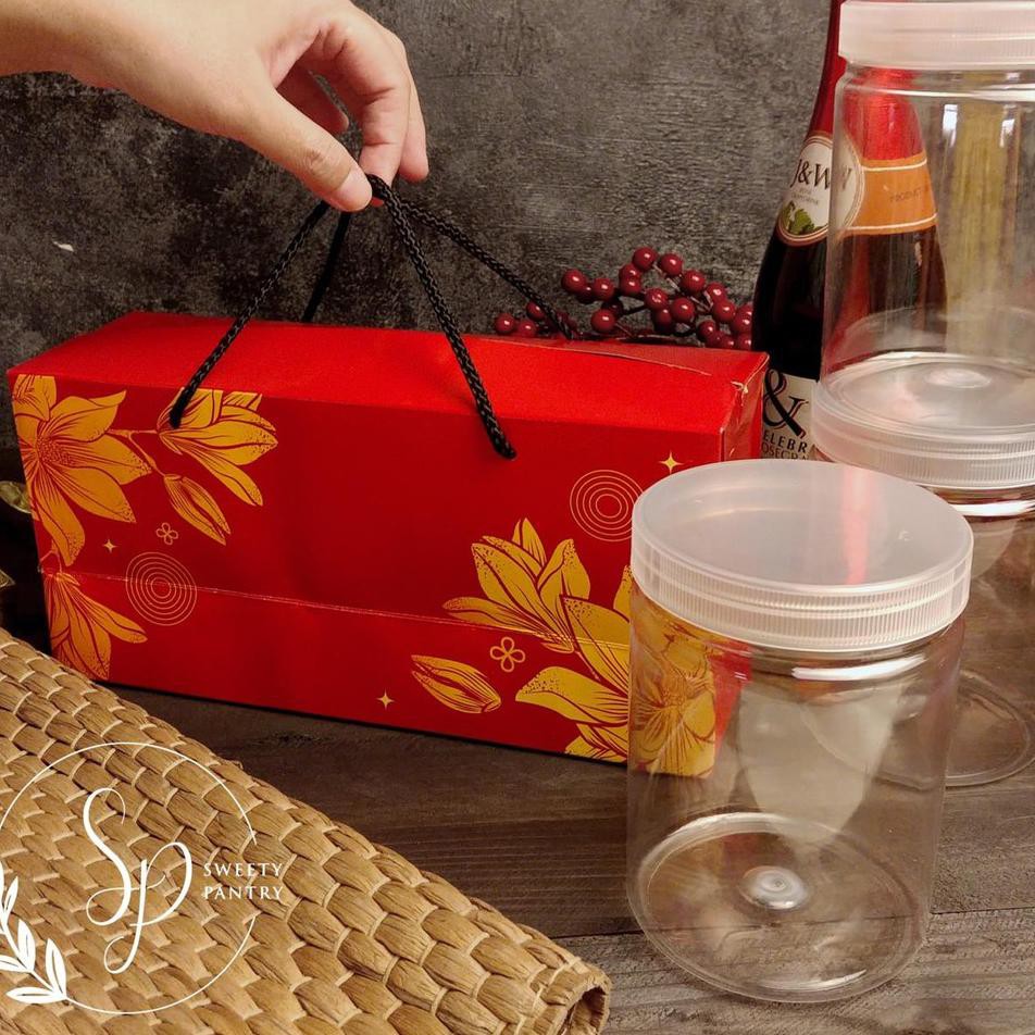 

9RT ❤️ box/dus/packaging toples jar kue kering imlek CNY PB RED LOTUS HP9 ✅
