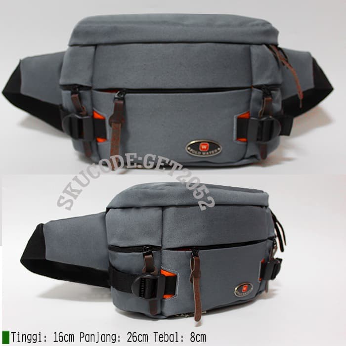 ELBRUS Tas Pinggang Pria Waist Bag Cowok Tas Selempang Laki  Waistbag Cowo POLO WATER