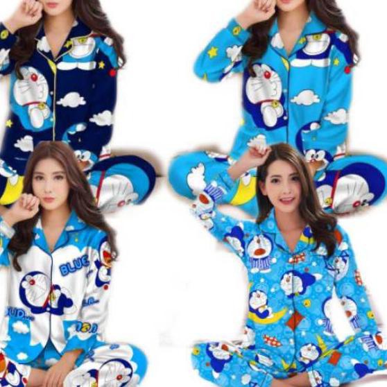 Promo Alvaro Outlet PIYAMA PP DEWASA / MOTIF DORAEMON / FIT TO XL (´◡`❁)