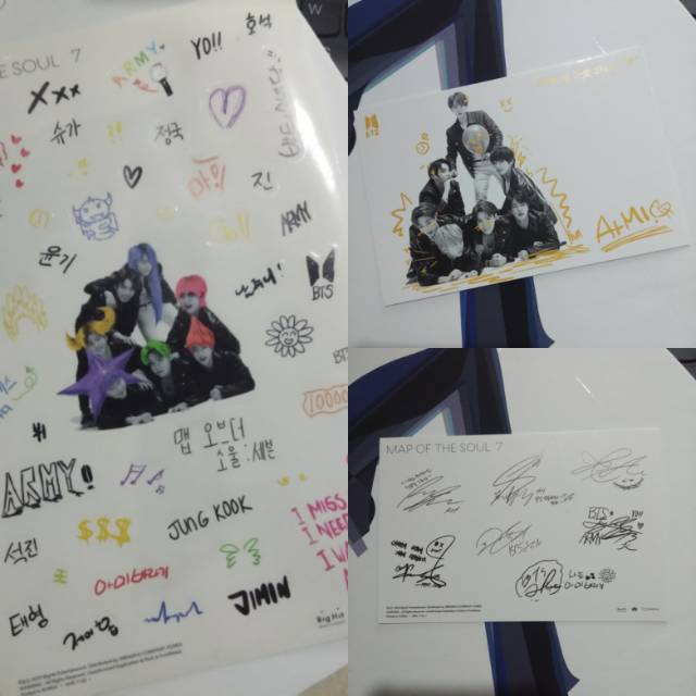 (SISA STICKER DAN SIGN CARD) ALBUM BTS MOTS 7 VER 2 SHARING