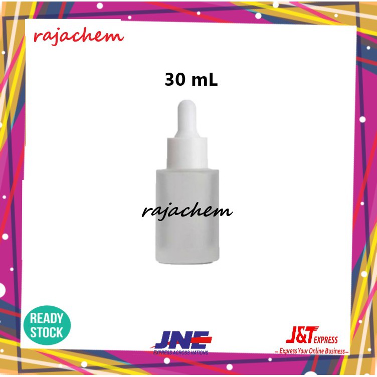 Botol Pipet Kaca 30 ml Frosted Bahu Datar
