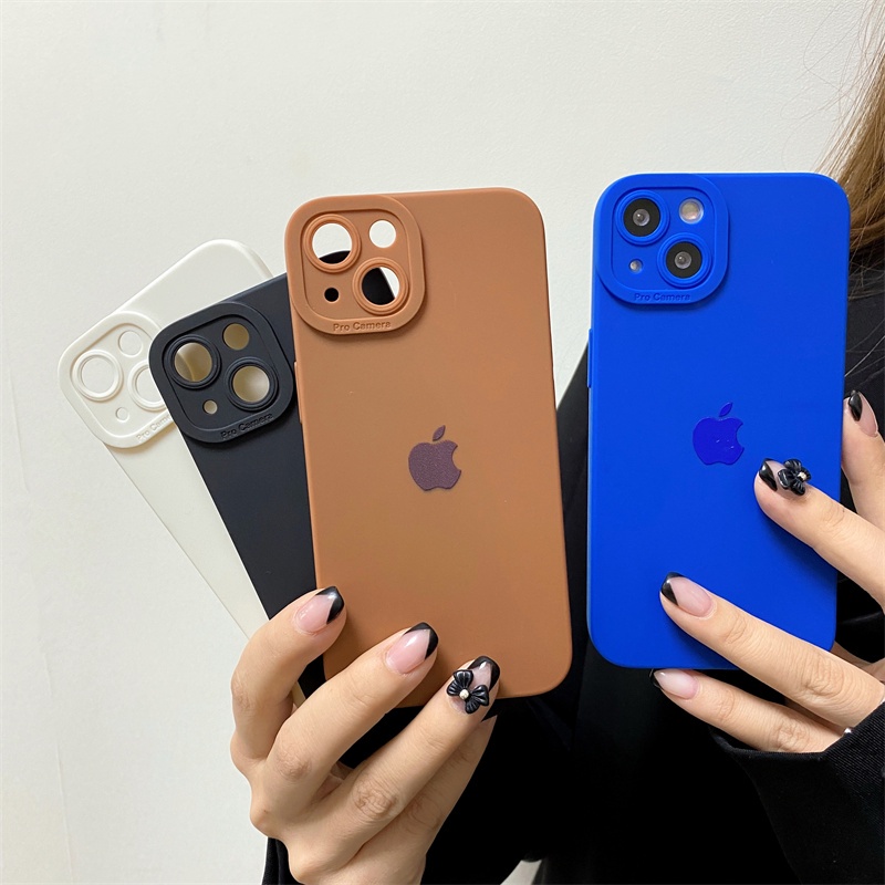 Soft Case Silikon Desain Logo Simpel Untuk Iphone 12 11 Pro Max X Xs Max Xr 7 8 Plus Se2020