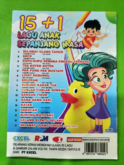 Dvd Original Lagu Anak Anak Terpopuler Terlaris Shopee Indonesia