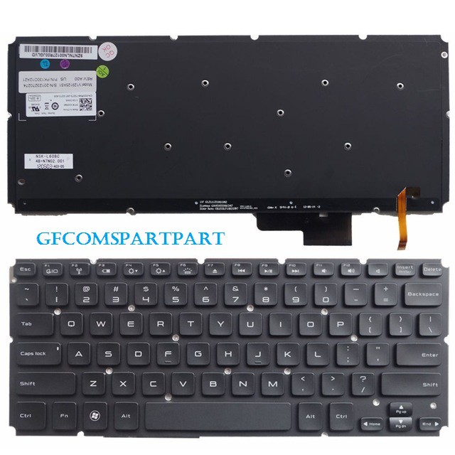 JUAL MURAH Keyboard Laptop Dell XPS 14 L421X 15 L521X US Backlit No Frame