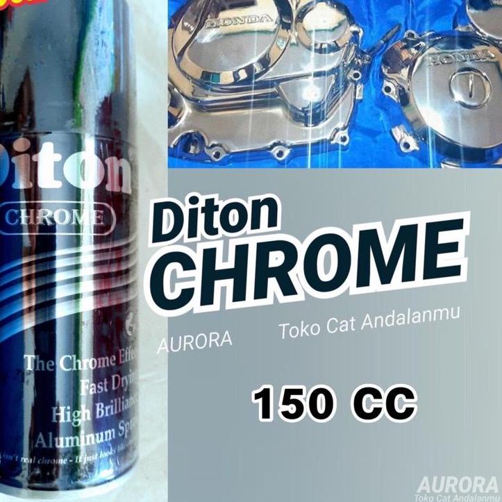 Siap Kirim.. Pilok Pylox Cat Semprot Diton CHROME Crom Chrom Krom Crome Stenlis Mengkilap 150ml
