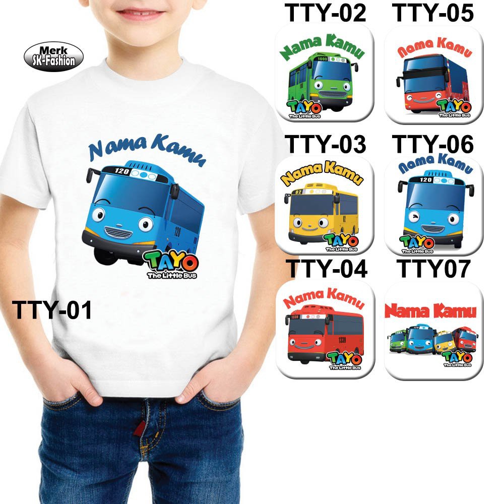 Terbaru Kaos Keluarga  Baju Family 2 dewasa dan 1 anak - Tayo-Tayo